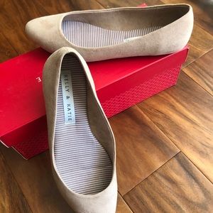 Beige flats- worn once, size  7.5